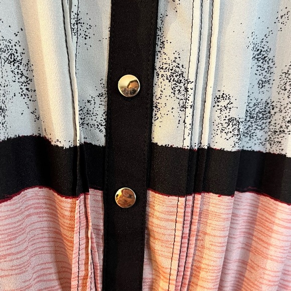 Ivanka Trump Black and Pink Striped Sleeveless Dress size 8 - Picture 7 of 9